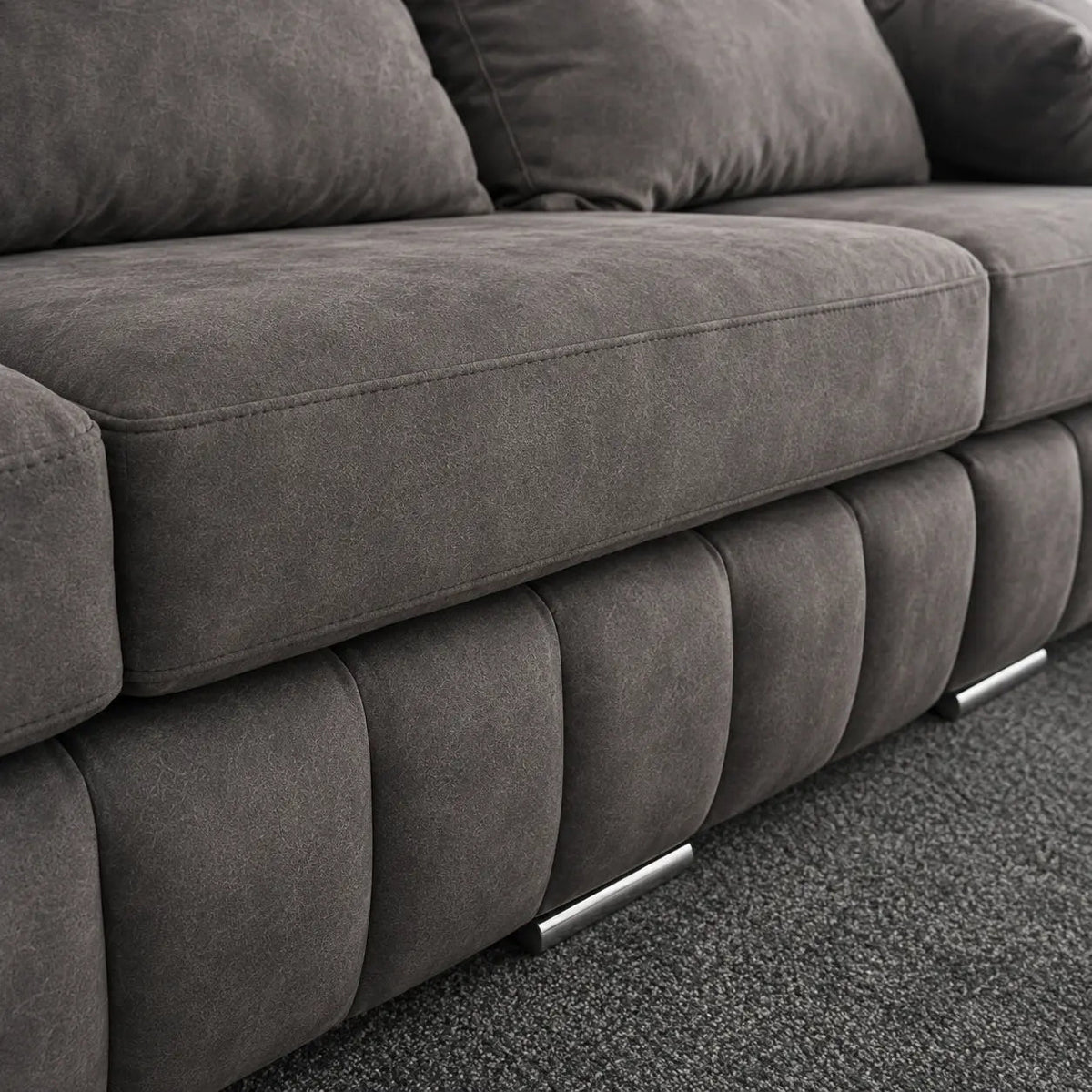 Arlo Open-End Corner Sofa – Plush Velvet - Nice Beds