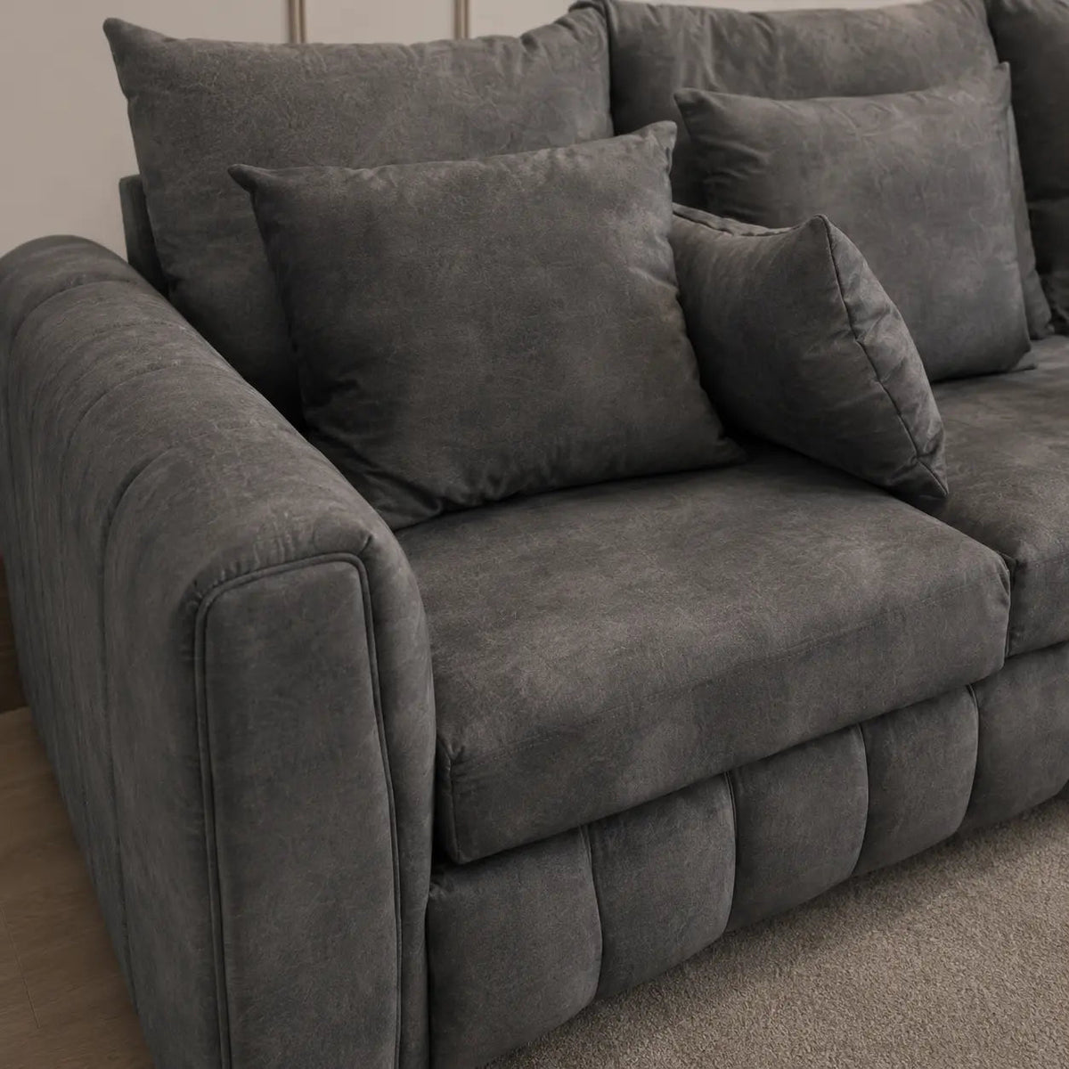Arlo Open-End Corner Sofa – Plush Velvet - Nice Beds