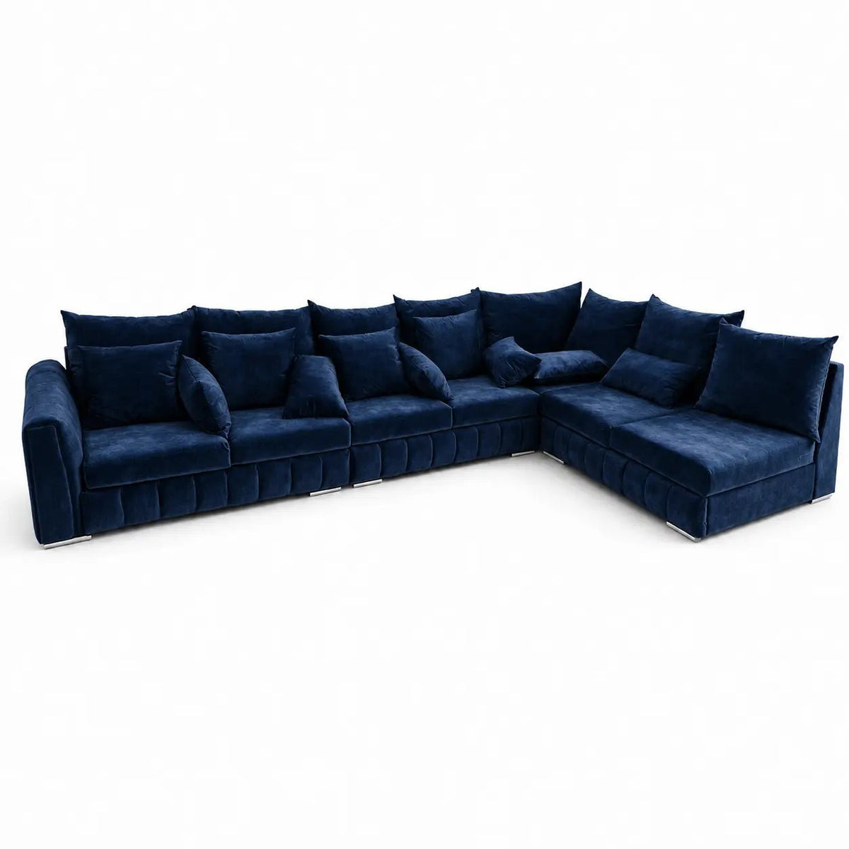Arlo Open-End Corner Sofa – Plush Velvet - Nice Beds
