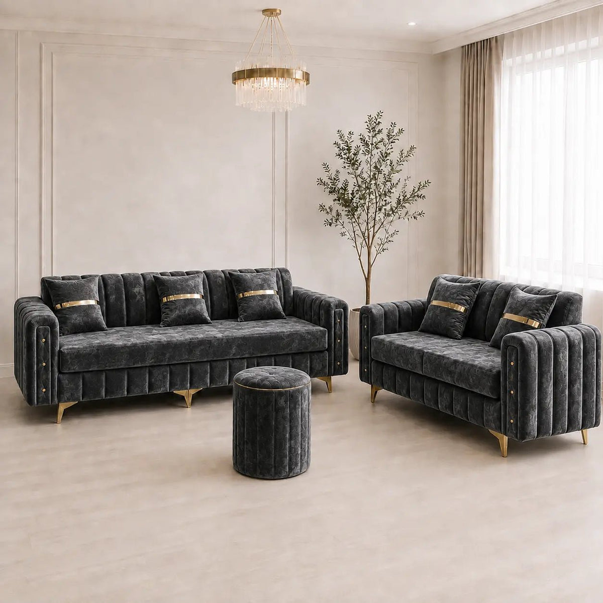 Arvello 3+2 Sofa Set - Nice Beds