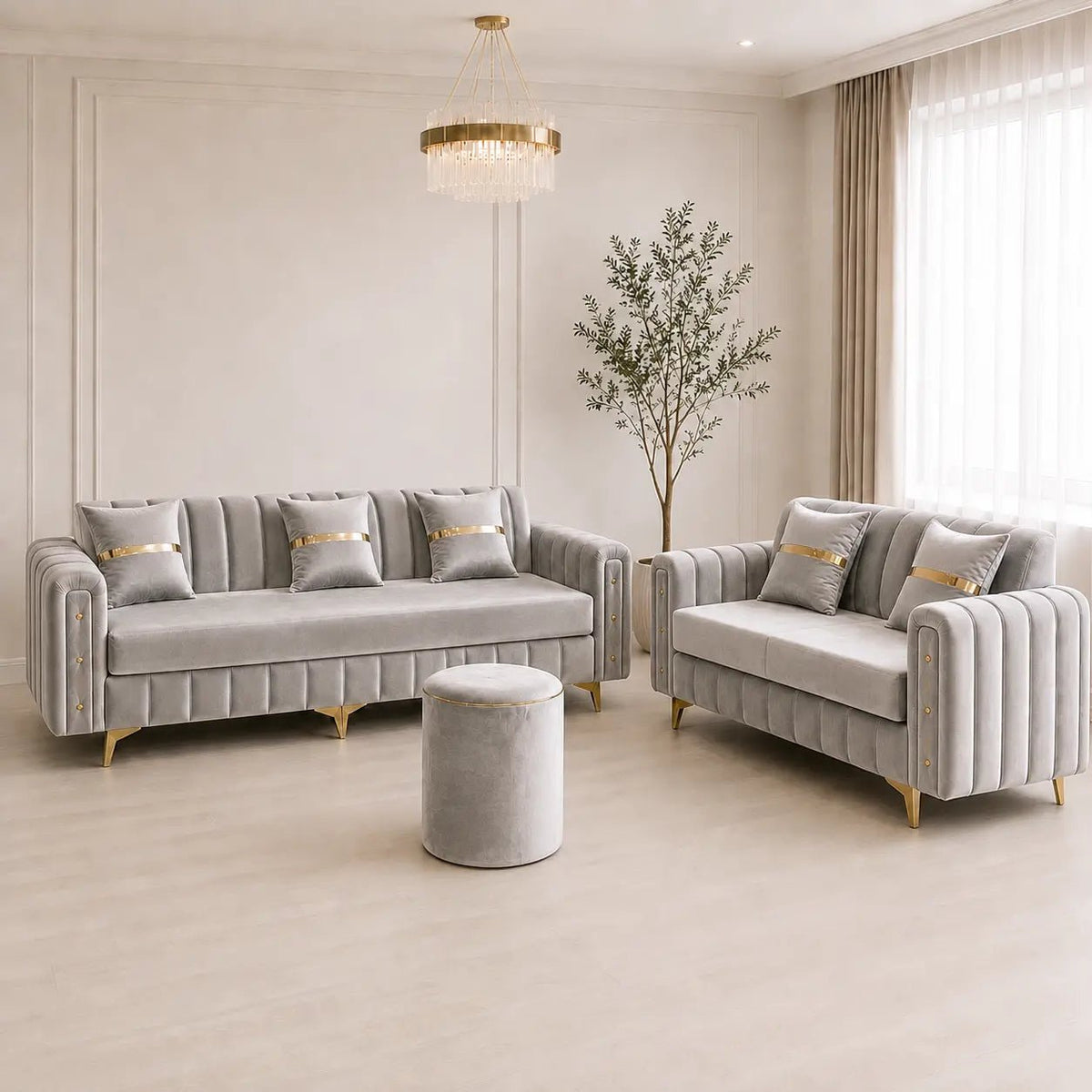 Arvello 3+2 Sofa Set - Nice Beds