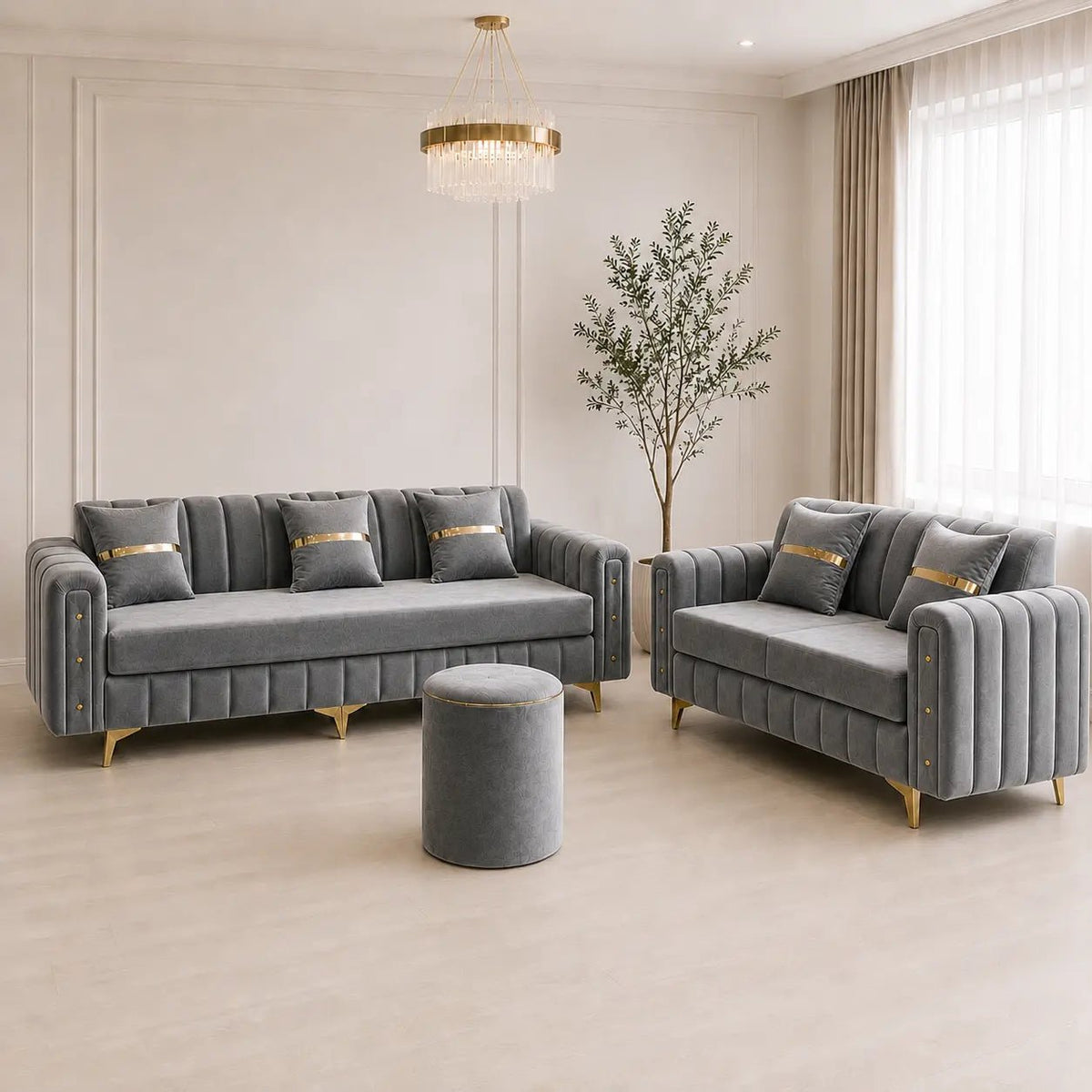 Arvello 3+2 Sofa Set - Nice Beds