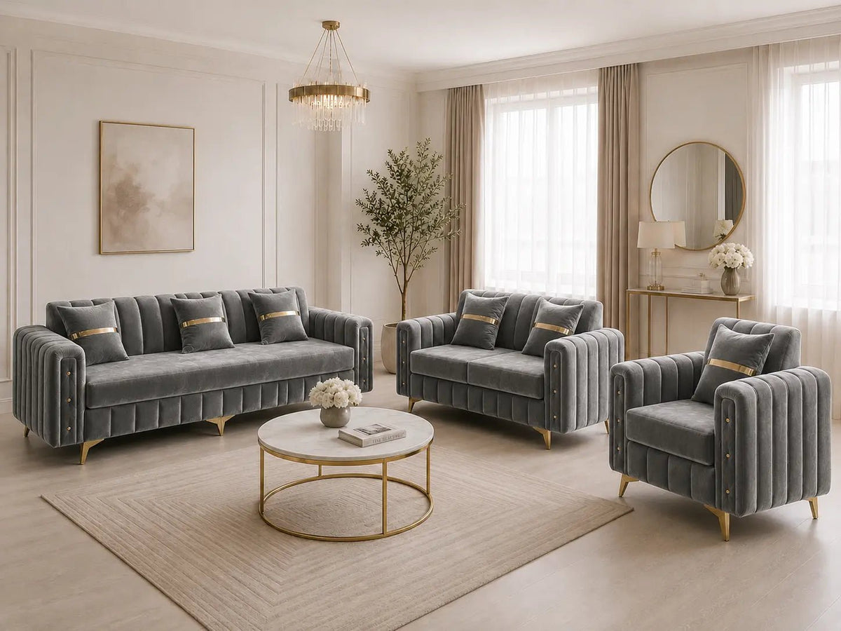 Arvello 3+2+1 Sofa Set - Nice Beds
