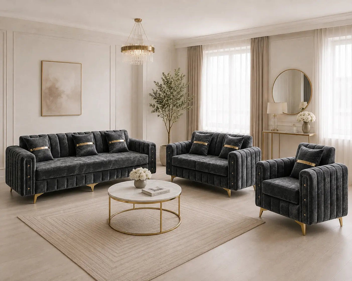 Arvello 3+2+1 Sofa Set - Nice Beds