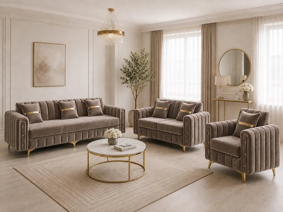 Arvello 3+2+1 Sofa Set - Nice Beds