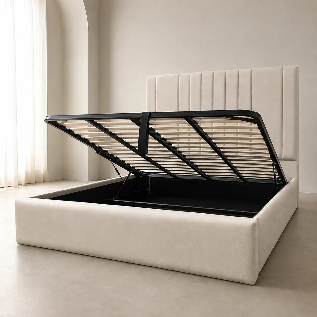 Aurelle Vertical Panel Bed Frame - Nice Beds