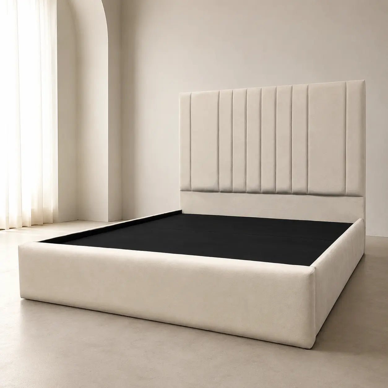 Aurelle Vertical Panel Bed Frame - Nice Beds