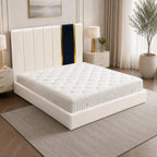 Elara Two-Tone Panel Bed Frame - Nice Beds