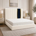 Elara Two-Tone Panel Bed Frame - Nice Beds