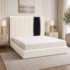 Elara Two-Tone Panel Bed Frame - Nice Beds