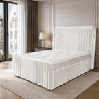 Kensington Luxe Panel Bed Frame with Optional Ottoman Storage - Nice Beds