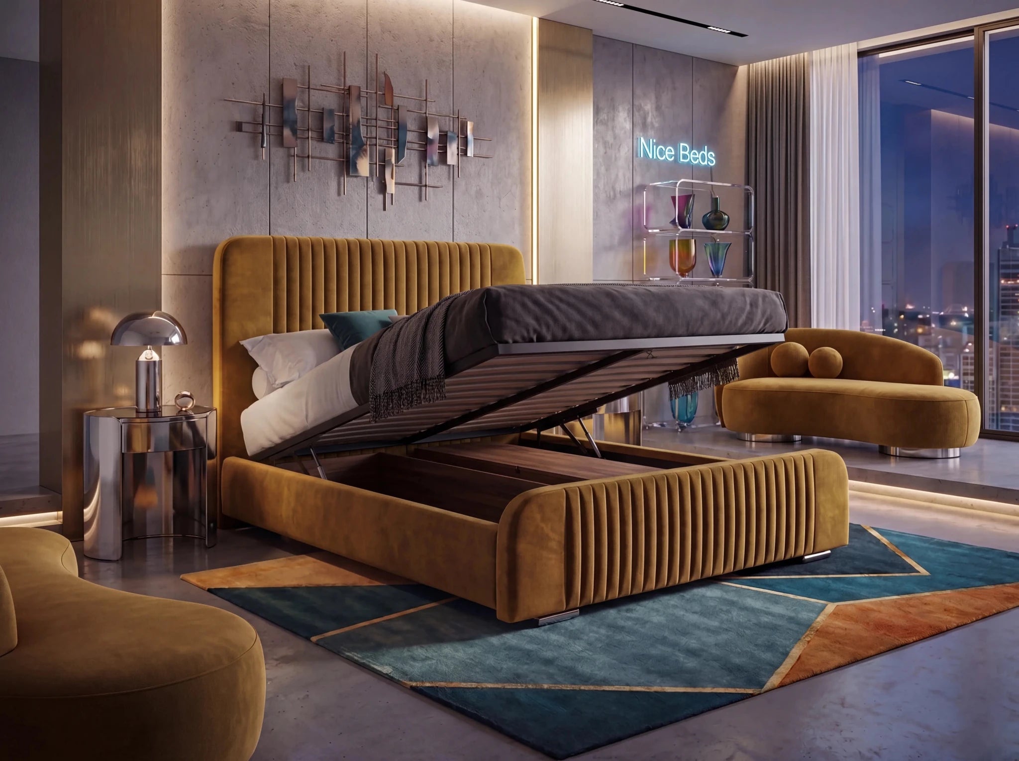 Lunaro Ottoman Bed - Transform Your Bedroom - Nice Beds
