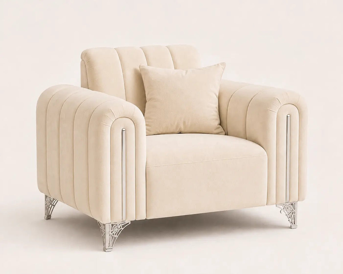 Luxury 1 Seater Panel Sofa Chair - Nice Beds
