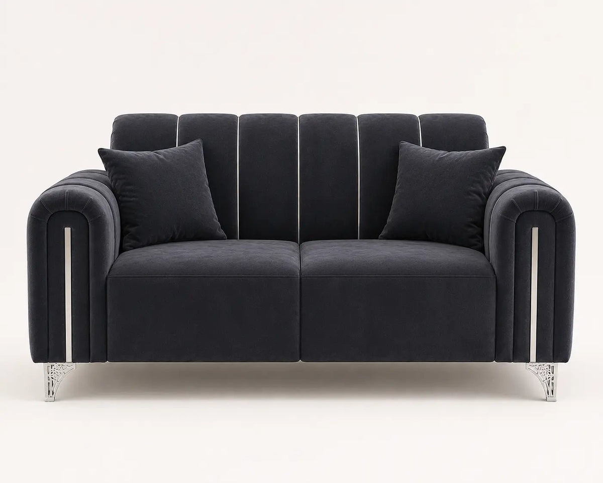 Valmere 2-Seater Plush Velvet Sofa - Nice Beds