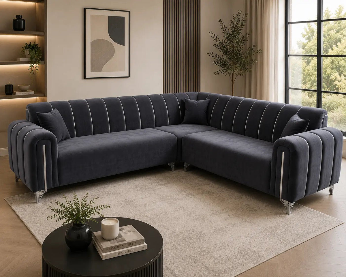 Valmere plush velvet sofa collection - Nice Beds