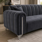 Valmere plush velvet sofa in plush velvet upholstery - Nice Beds