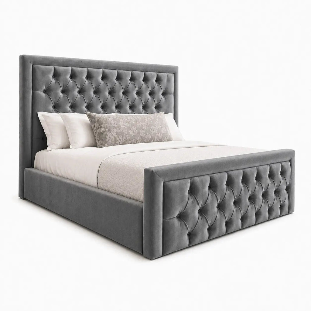 Velora Chesterfield Gas Lift Storage Bed - Nice Beds