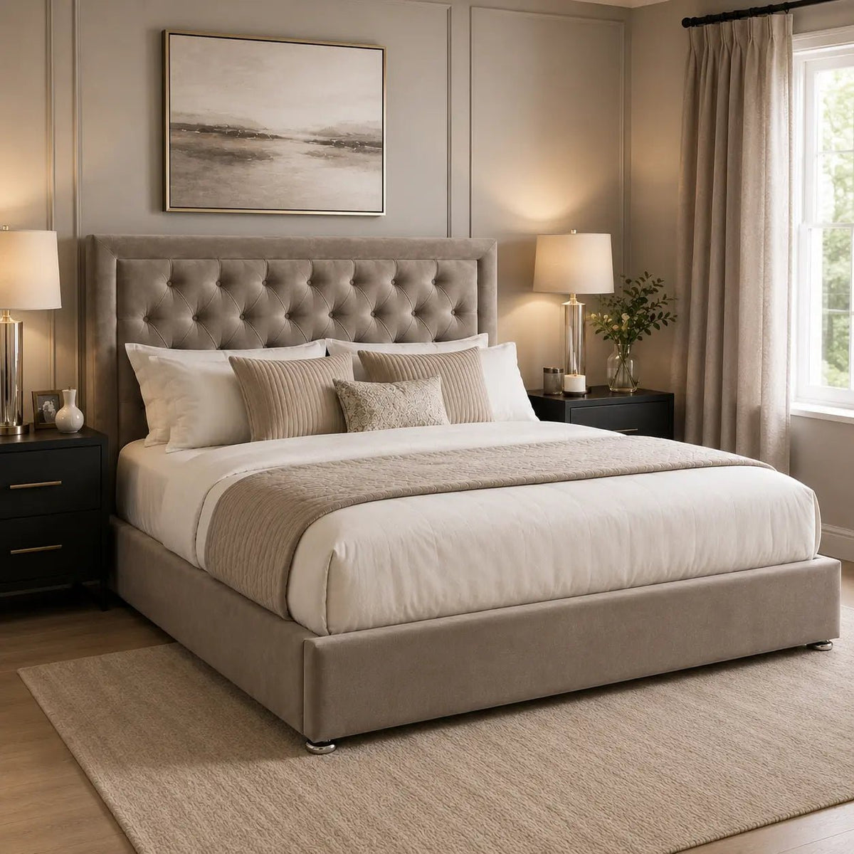 Velora Chesterfield Ottoman Storage Bed - Nice Beds